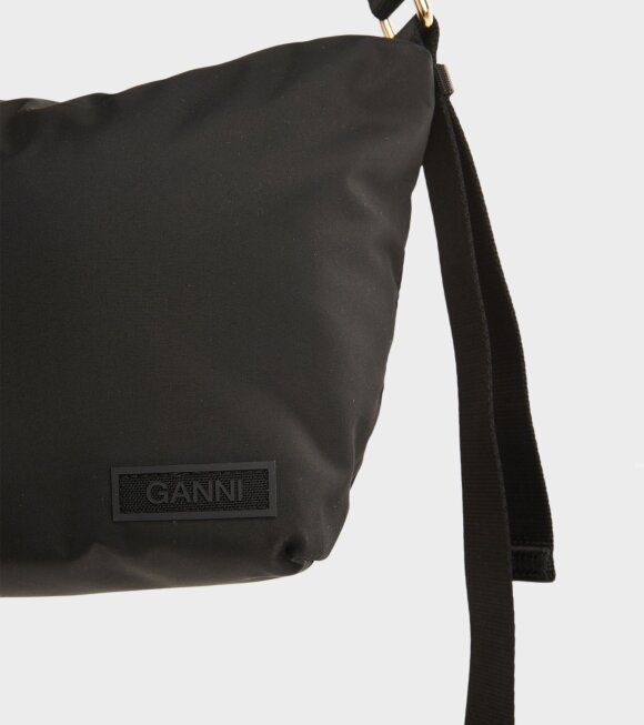 Ganni - Recycled Tech Small Hobo Bag Black