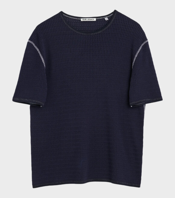 Our Legacy - Tanker T-shirt Navy Sport Crochet