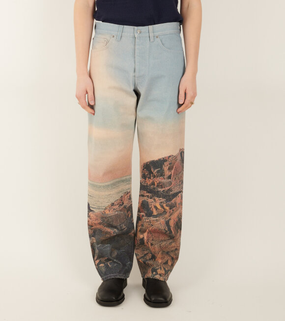 Sunflower - Loose Jeans Printed Sunset