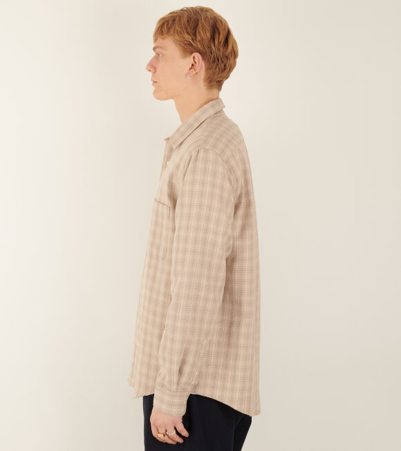 Mads Nørgaard  - Malte Shirt Rainy Day/Vintage Khaki