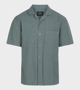 Kenji Seersucker S/S Shirt Balsam Green