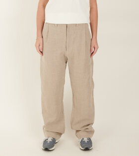 AF Agger - Linen Box Trousers Nature 