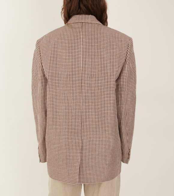 Acne Studios - Checkered Suit Jacket Brown/White