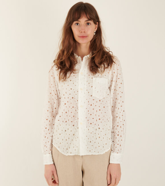 Comme des Garcons Girl - Hole Pattern Shirt White