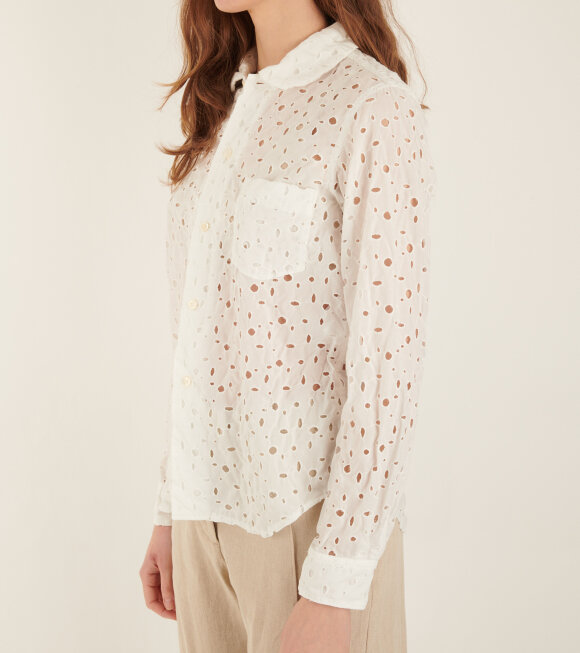 Comme des Garcons Girl - Hole Pattern Shirt White