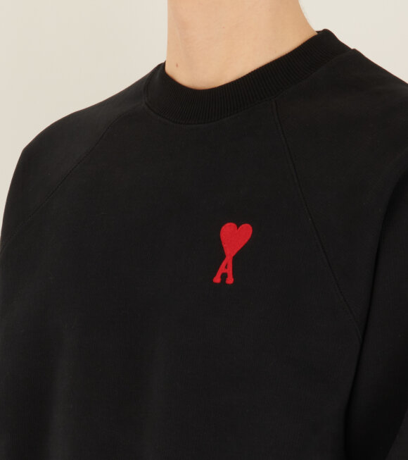 AMI - Heavy Cotton Logo Sweatshirt Black
