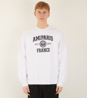 AMI Paris France Sweatshirt White