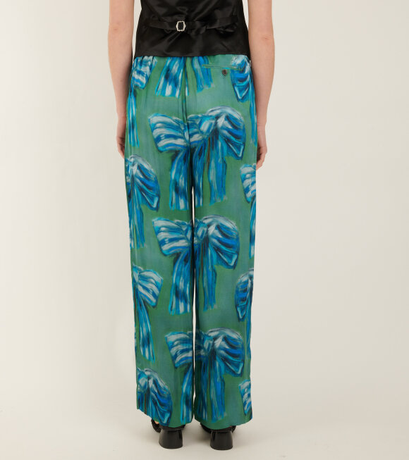 Acne Studios - Bow Print Trousers Green