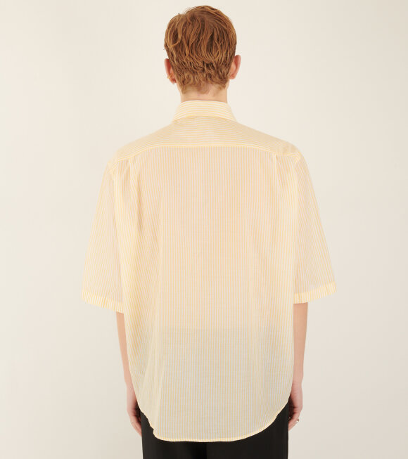 Acne Studios - S/S Striped Shirt Yellow/White