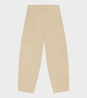 Elasticated Curve Trousers Pale Khaki