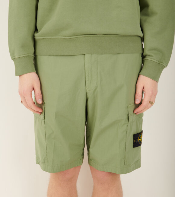 Stone Island - Patch Cotton Shorts Green