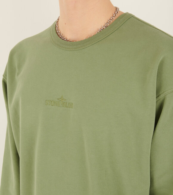 Stone Island - Embroidered Logo Sweatshirt Green