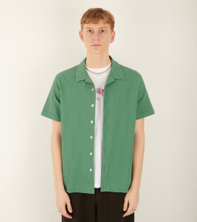 Texture Cotton S/S Shirt Green