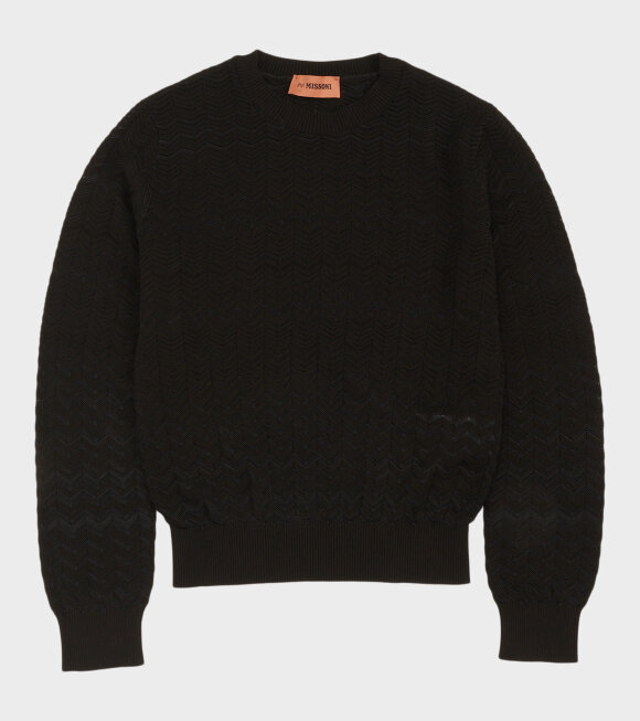Missoni - Zig Zag Crewneck Sweater Black