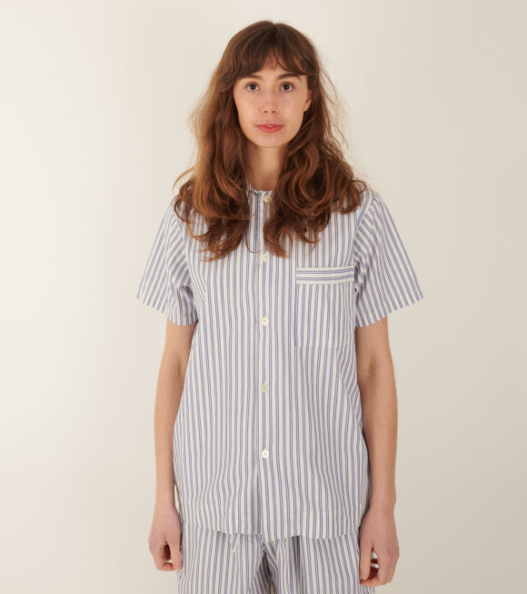 Tekla - Pyjamas S/S Shirt Skagen Stripes 