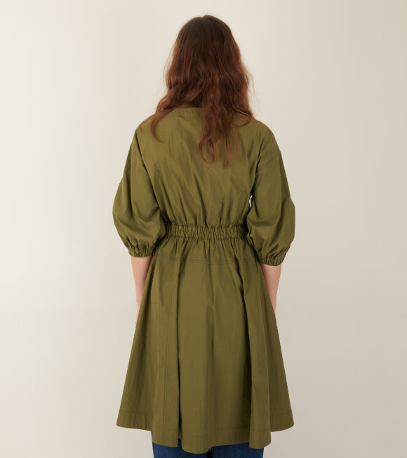 Moncler - Cotton Poplin Dress Olive Green