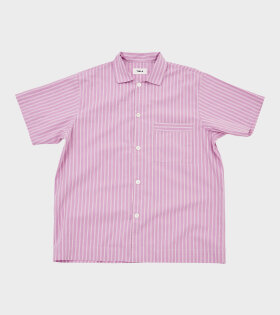 Pyjamas S/S Shirt Purple Pink Stripes 