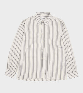 Perry Shirt White/Blue Stripes