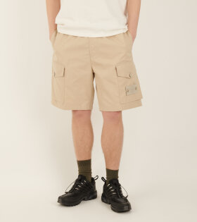 Ghost Patch Shorts Beige 