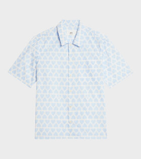 Camp Collar Shirt Sky Blue/White