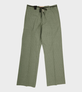 Stretch Wool Check Trousers Pale Mint