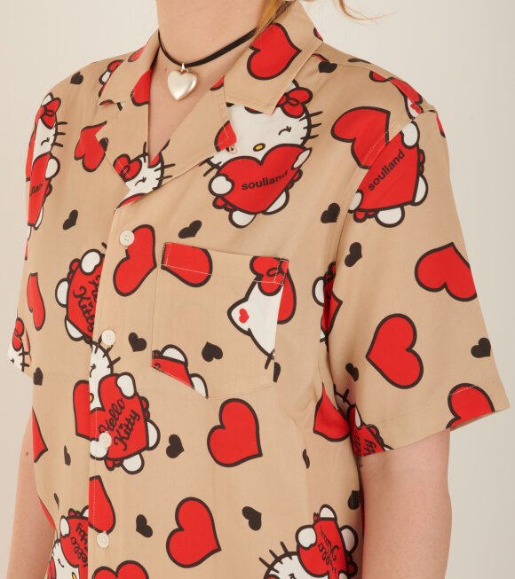 Soulland X Hello Kitty - Orson Heart Shirt Beige
