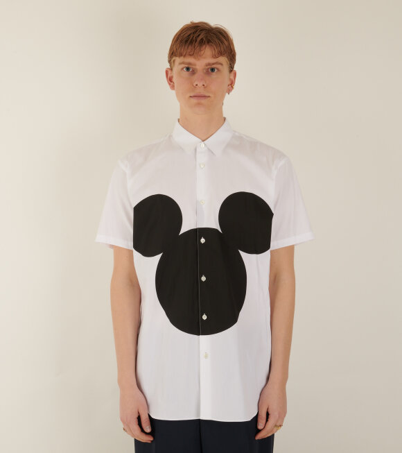 Comme des Garcons Shirt - S/S Mickey Mouse Shirt White