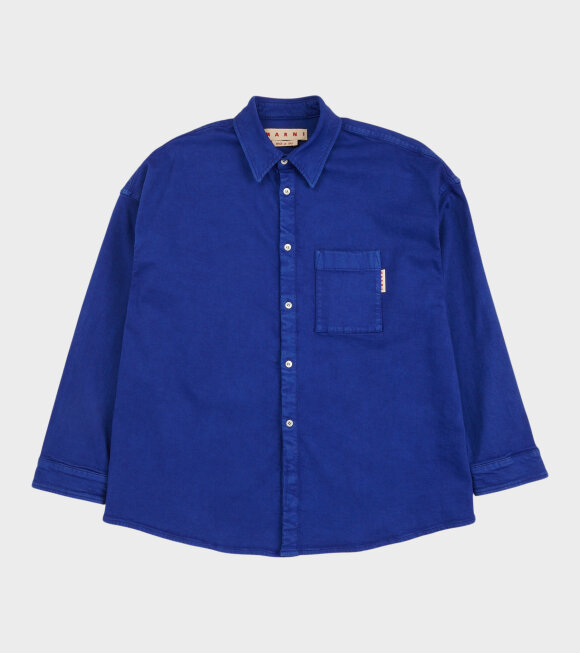 Marni - Garment Dyed Overshirt Blue
