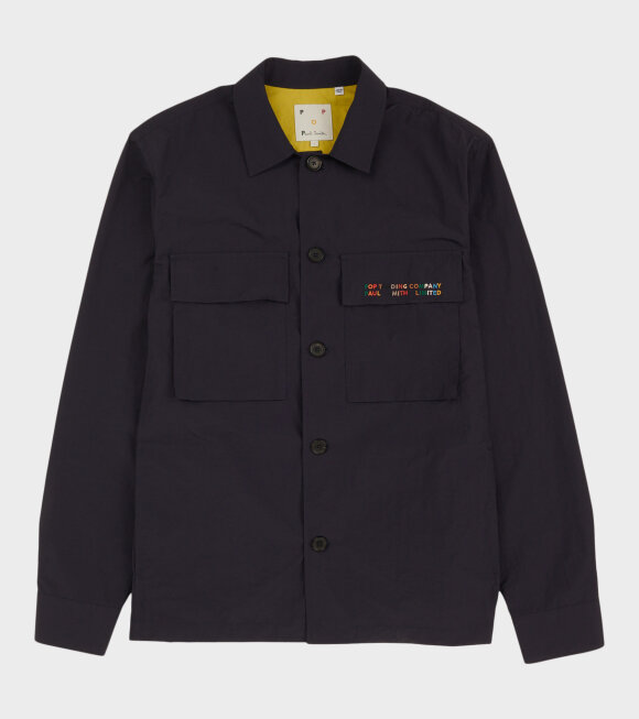 Paul Smith X Pop - Embroidery Casual Fit Nylon Overshirt Navy