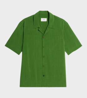 Silk Mix S/S Shirt Evergreen