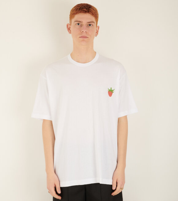 Comme des Garcons Shirt - Oversize Strawberry T-shirt White