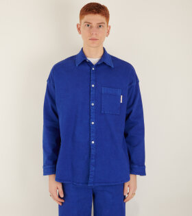 Garment Dyed Overshirt Blue
