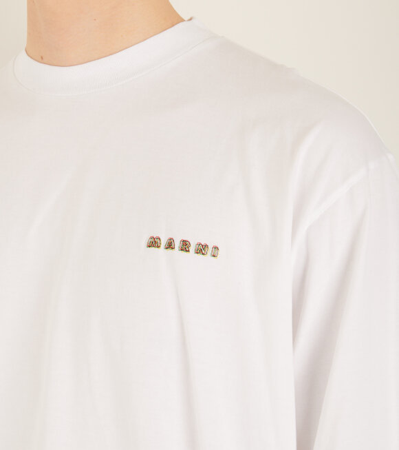 Marni - Printed Logo T-shirt Lily White