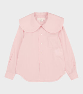 Big Round Collar Shirt Baby Pink