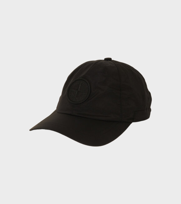 Stone Island - Soft Nylon Logo Cap Black