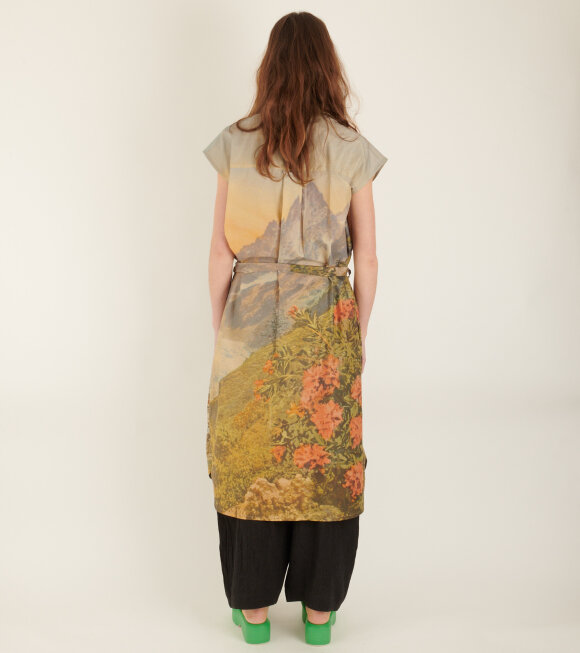 Anntian - Postcard Print Shirt Dress Multicolor
