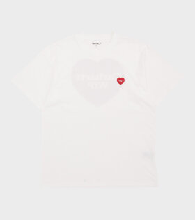 S/S Double Heart T-shirt White