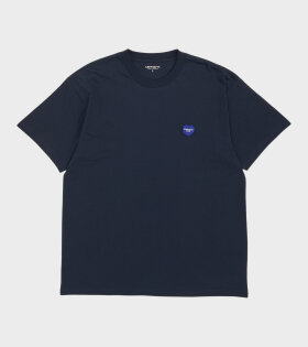S/S Double Heart T-shirt Blue
