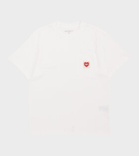 W S/S Pocket Heart T-shirt White