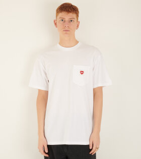 S/S Pocket Heart T-shirt White