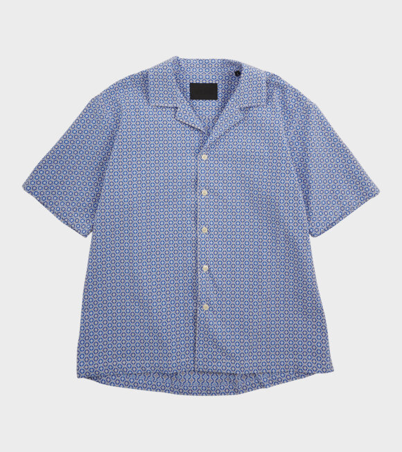 Calm. - S/S Boxy Shirt Multi Blue