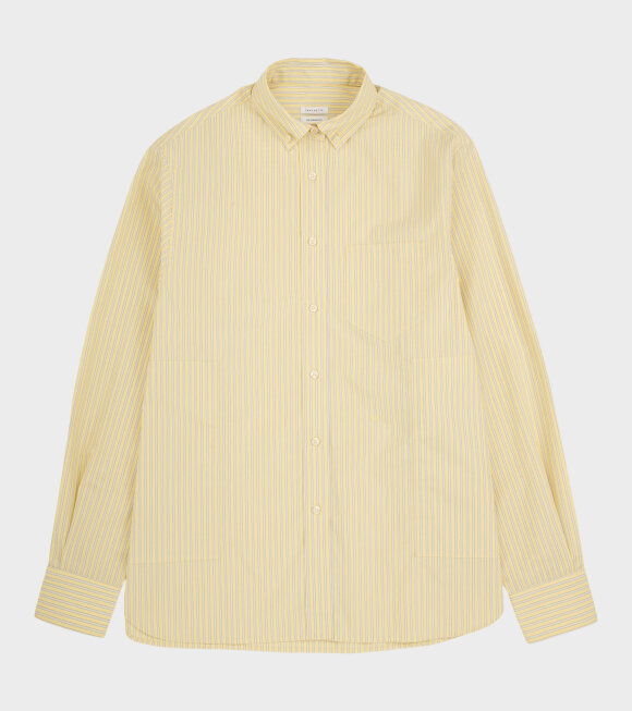 Saks Potts - William Shirt Muted Yellow Stripe