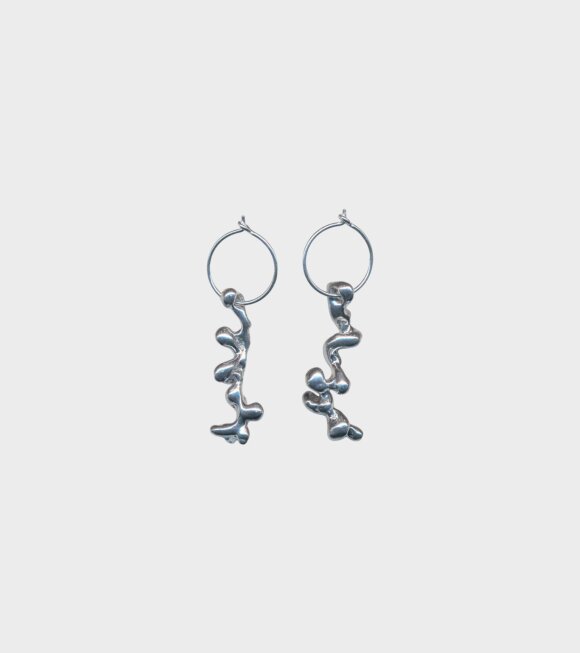 Magma - Twisted Current Earrings Silver
