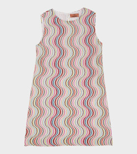 Glitter Wavy Stripes Mini Dress Multicolor