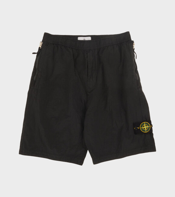 Stone Island - Econyl Metallic Nylon Bermuda Shorts Black