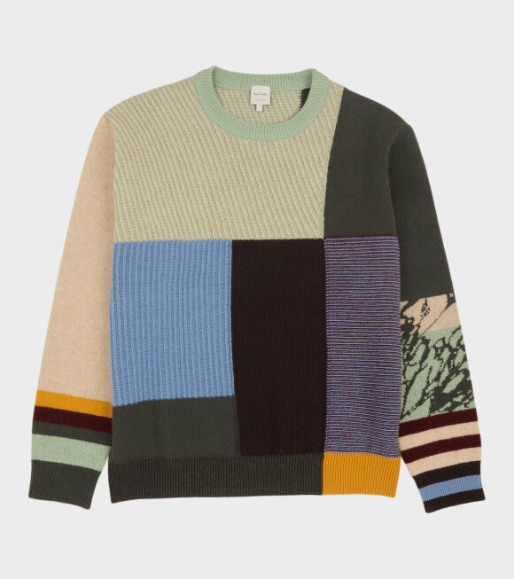 Paul Smith - Patchwork Lambswool Knit Multicolor