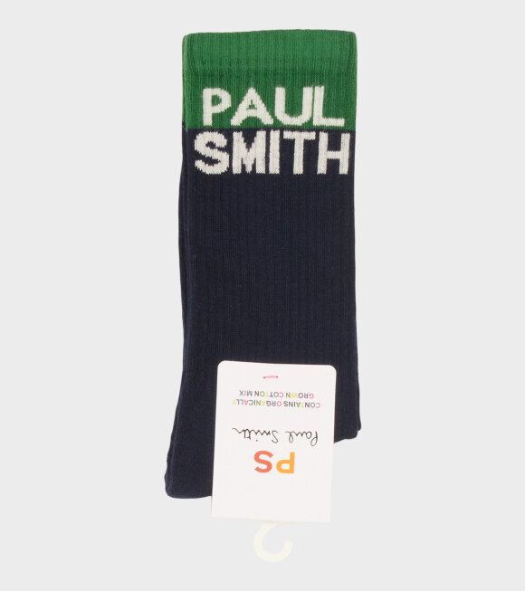 Paul Smith - Logo Socks Navy/Green