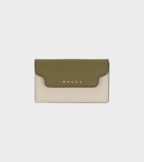 Marni - Logo Wallet Olive/Grey/Brown