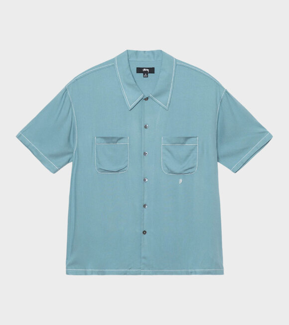 Stüssy - Contrast Pick Stitched Shirt Blue
