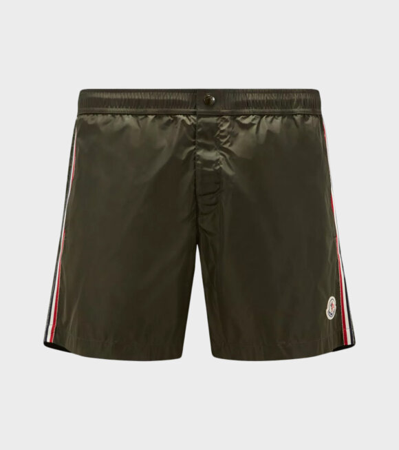 Moncler - Tricolor Swim Shorts Dark Olive